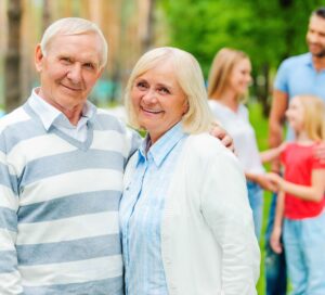 Senior couple with family. 7 End-of-Life Considerations for Seniors