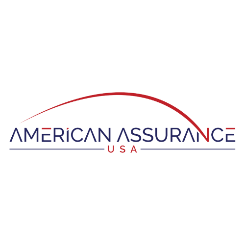 American Assurance USA Logo red white and blue with a red arch over the name.