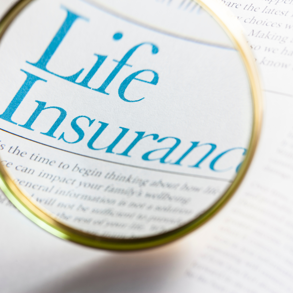 Term life insurance document. One of the many insurance products and services offered by American Assurance USA