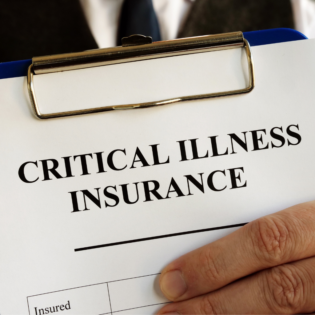 A picture of a critical illness insurance questionnaire on a clipboard
